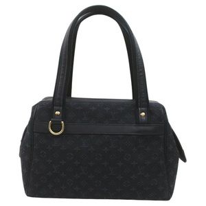 Louis Vuitton Navy Blue Monogram Mini Lin Josephine PM Speedy Boston Bag